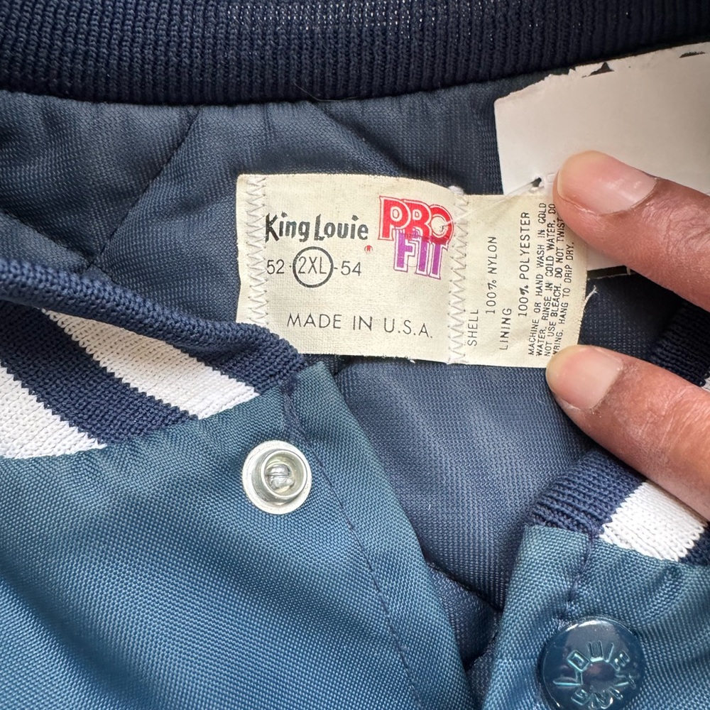 Vintage king Louie Ball Corporation Bomber Jacket made in USA Varsity - Picture 6 of 7